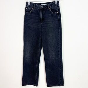 GARAGE DENIM BLACK HIGH WAIST 90s STRAIGHT JEANS WOMENS SZ 26